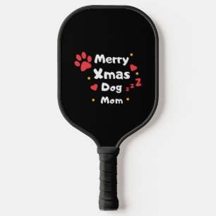 Lovely Christmas Dog Mum Pickleball Paddle