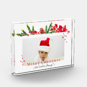 Lovely Christmas Frame Personalised Photo Block