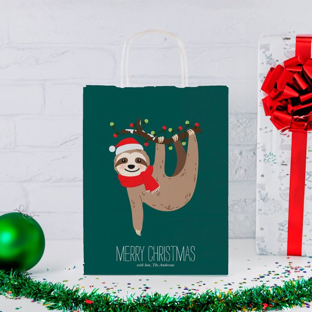 Lovely Christmas Sloth Small Gift Bag (Creator Uploaded)