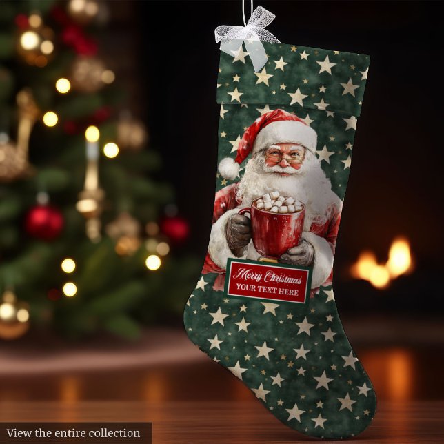 Lovely Classic Santa Stocking with Your Name (Lovely Classic Santa Stocking with Your Name)
