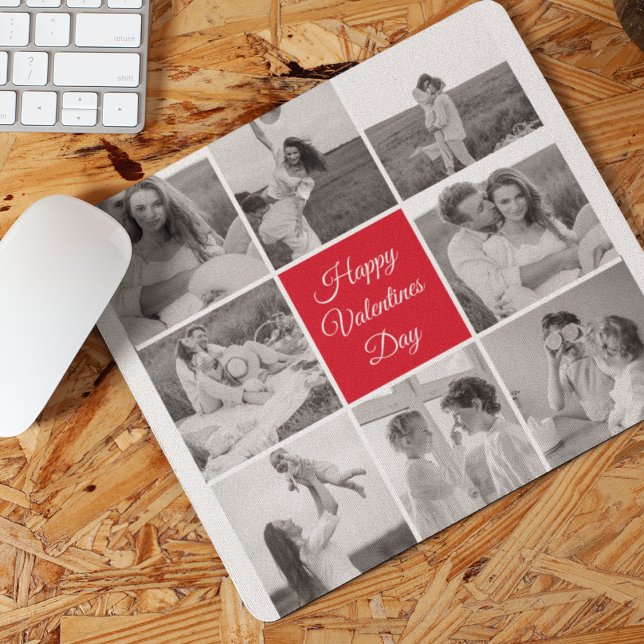 Lovely Collage Couple Photo & Happy Valentines Day Mouse Pad (Creator Uploaded)