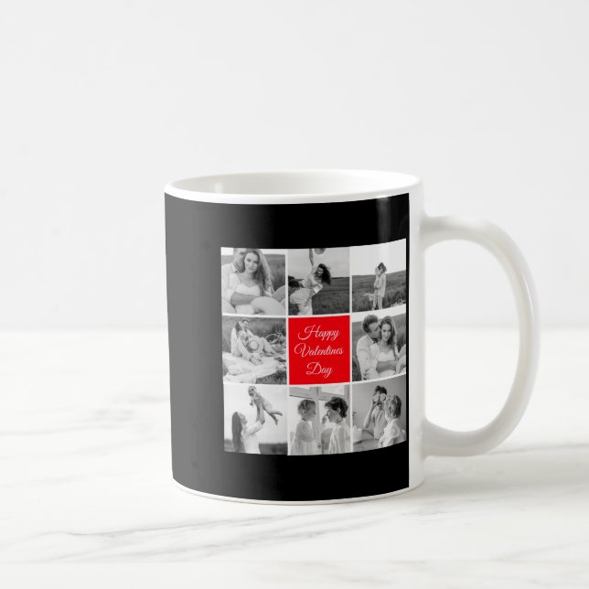 Lovely Collage Couple Photo Happy Valentines Day T Coffee Mug (Right)