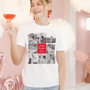 Lovely Collage Couple Photo & Happy Valentines Day T-Shirt
