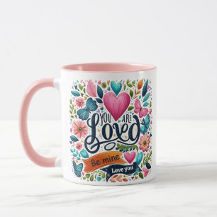 Lovely Coloured Love Typography Coffee Mug