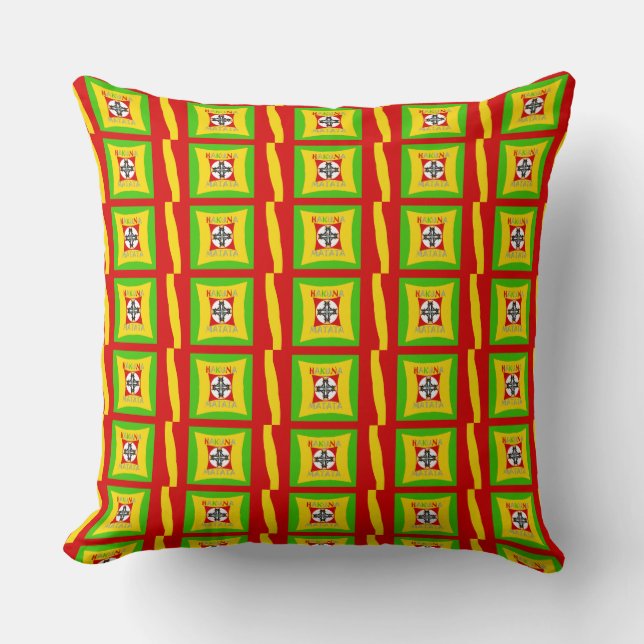 Lovely Colourful abstract tile pattern design Cushion (Front)