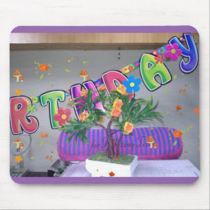 Lovely Colourful Birthday Art Print Mouse Pad