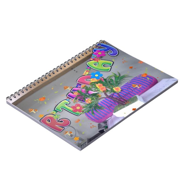 Lovely Colourful Birthday Art Print Notebook (Left Side)