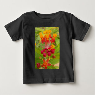 Lovely Colourful Floral with Milkweed Art Print Baby T-Shirt
