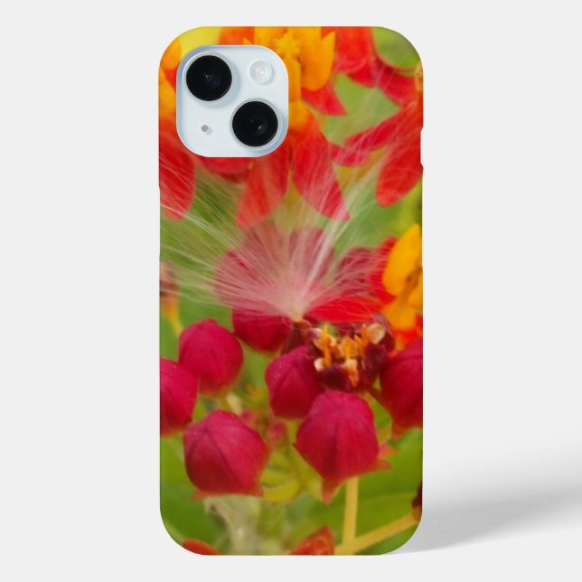 Lovely Colourful Floral with Milkweed Art Print Case-Mate iPhone Case (Back)