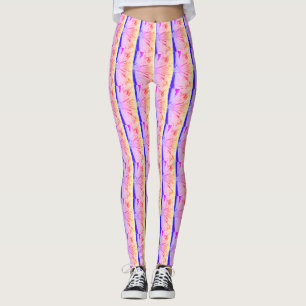 Lovely Colourful Summer Abstract Hot Pink Pattern Leggings
