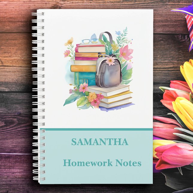 Lovely Colourful Watercolor Books Flowers School (Creator Uploaded)