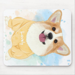 Lovely Corgi Dog Blanket Gifts For Kids Mouse Pad