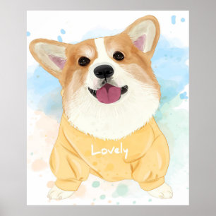 Lovely Corgi Dog Blanket Gifts For Kids Poster