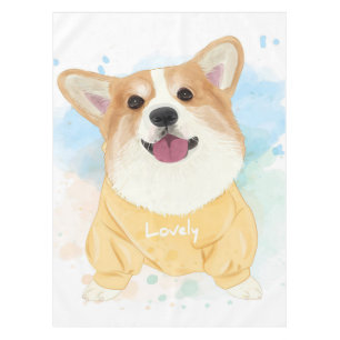 Lovely Corgi Dog Blanket Gifts For Kids Tablecloth