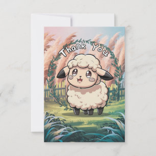 Lovely Cottage Sheep Thank You Card