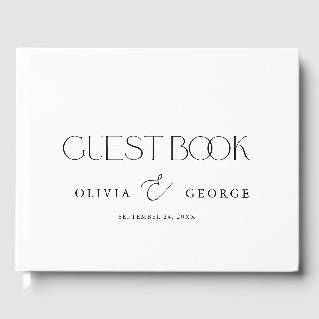 Lovely Couple Font Duo Guest Book (Front)
