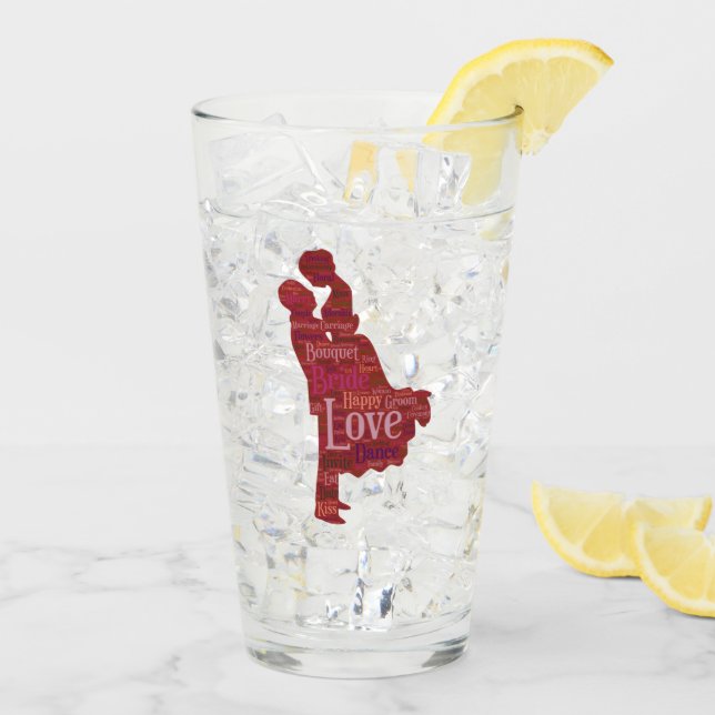 Lovely Couple Glass Cup (Back Ice)