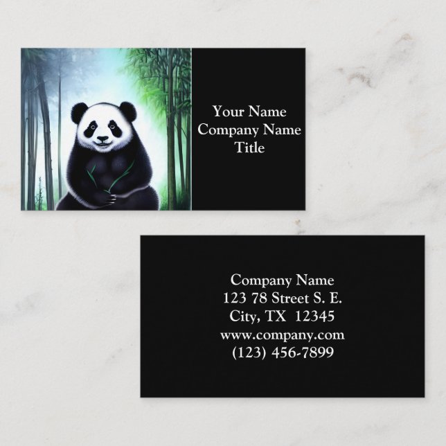 Lovely, Cuddly Little Panda Bear Cub Business Card (Front/Back)