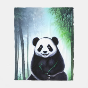 Lovely, Cuddly Little Panda Bear Cub Fleece Blanket