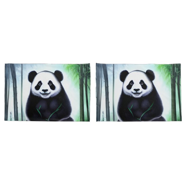Lovely, Cuddly Little Panda Bear Cub Pillowcase (Back-Set)