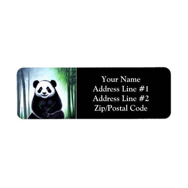 Lovely, Cuddly Little Panda Cub Return Address Label (Front)