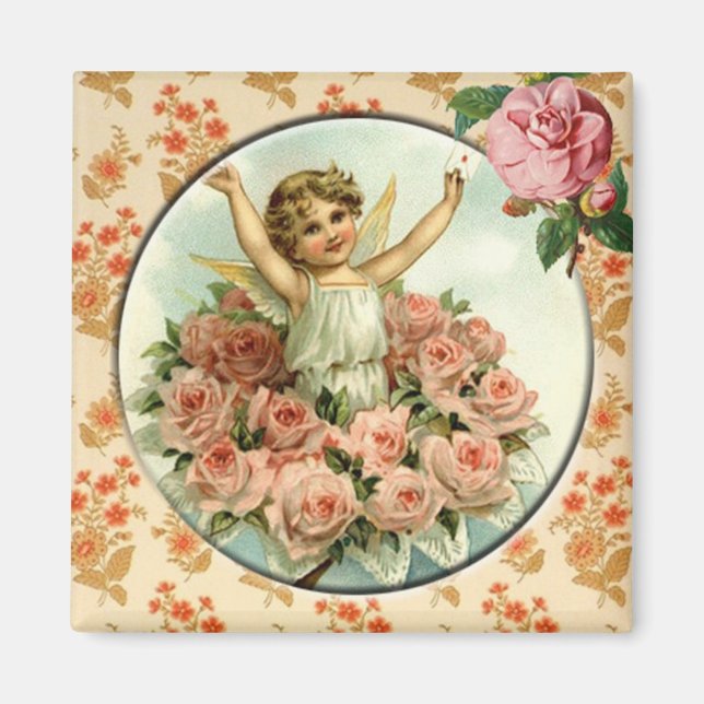 Lovely Cupid Vintage Victorian Custom Magnet (Front)