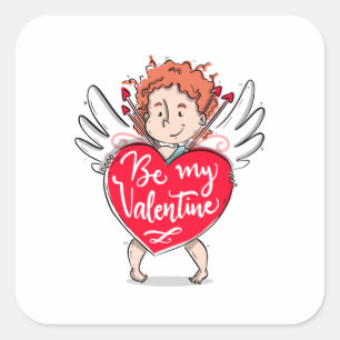 Lovely Cupid's Be My Valentine Sticker Seal