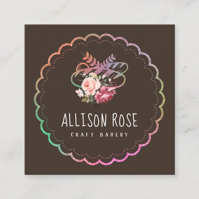 Lovely custom bakery business card (Front)