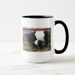Lovely Cute Beltie Cow and Calf - Belted Galloways Mug