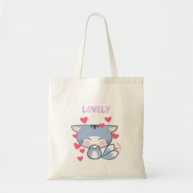 Lovely Cute Design Tote Bags (Front)