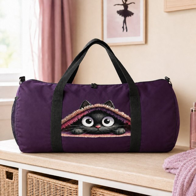 Lovely Cute Kitten Custom Monogram Script Name Duffle Bag (Lovely Cute Kitten Custom Monogram Script Name Duffle Bag
)