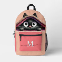 Lovely Cute Kitten Custom Monogram Script Name