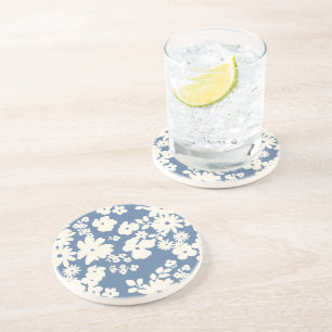 Lovely Daisies Pattern Custom Background Colours Coaster