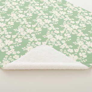 Lovely Daisies Pattern Custom Background Colours Sherpa Blanket