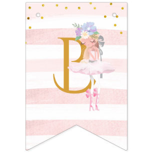 Lovely Dancing Ballerinas Baby Shower  Bunting
