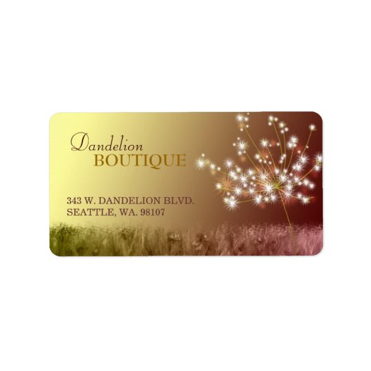 Lovely Dandelion Business Marketing Address Label