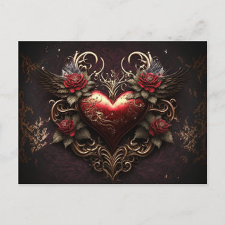 Lovely designed Heart postcard