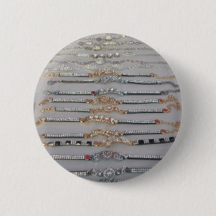 Lovely Diamind Jewellery heart design art collecti 6 Cm Round Badge
