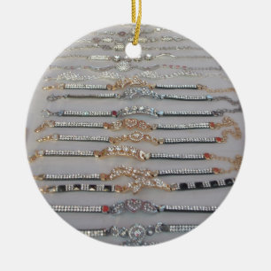 Lovely Diamind Jewellery heart design art collecti Ceramic Ornament