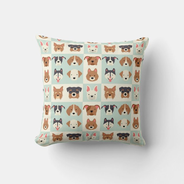 Lovely Dog Breeds Cushion (Front)