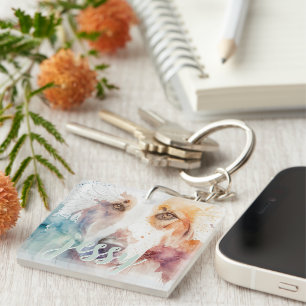 Lovely Dog Portrati Key Ring