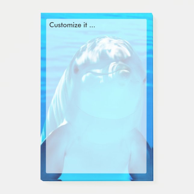 Lovely Dolphin Underwater Sea Life Post-it Notes (Front)