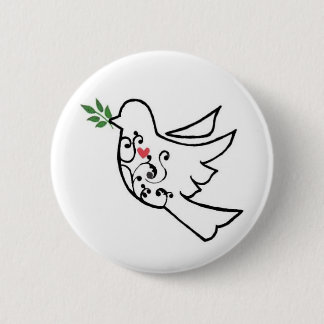 Lovely Dovely 6 Cm Round Badge