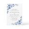 lovely dusty blue floral wedding invitation
