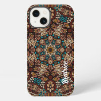 Lovely Earth Tones Turquoise Blue Brown Mandala