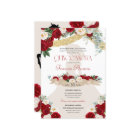 Lovely Elegant Charro Red White Gold Quinceanera 