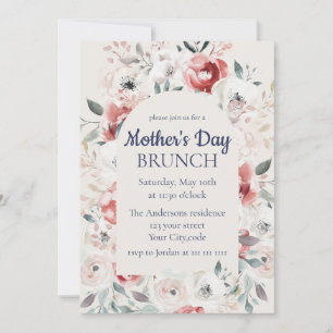 Lovely Elegant Floral Mother's Day Brunch Invitation