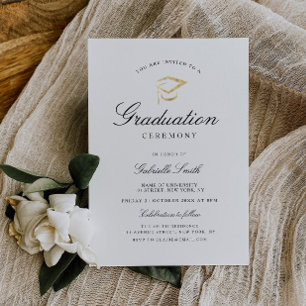 lovely elegant graduation ceremony invitation