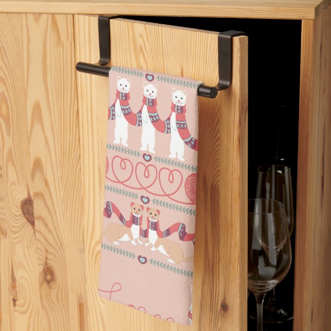 Lovely Ermines Kitchen Towels (Thirds Fold)