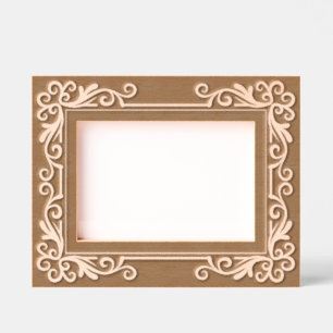Lovely Etched Wooden Frame Engraved Frames